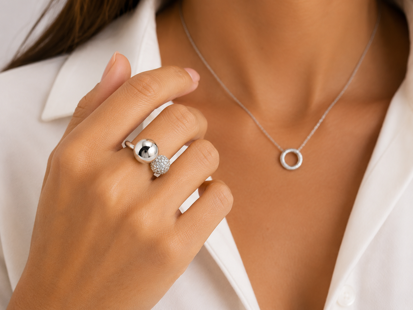 The Vivienne Duo Sphere Ring