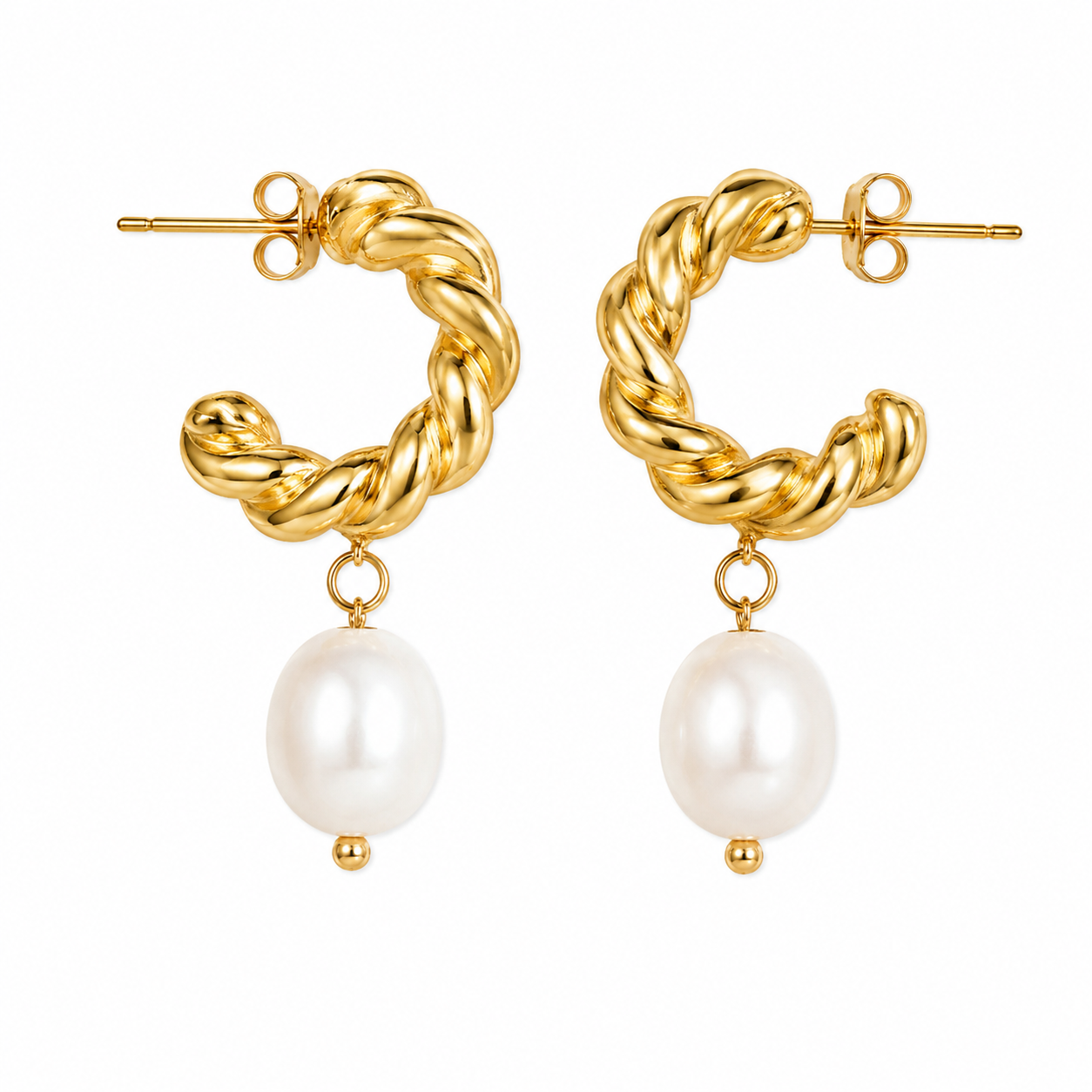 Kiki Pearl Drop Hoops