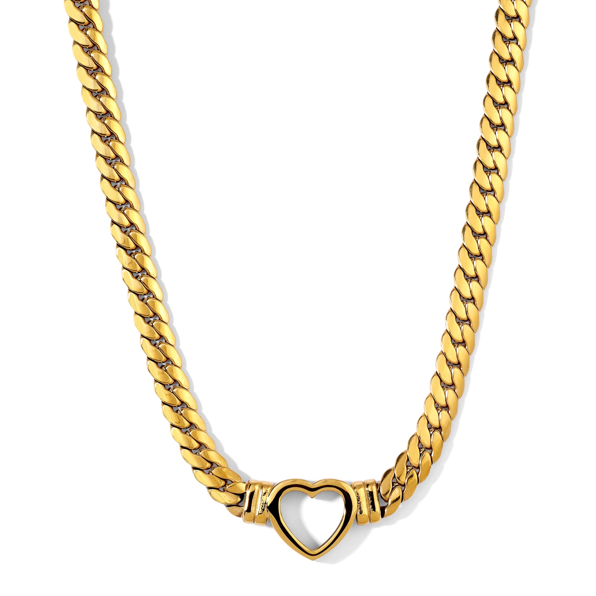 The "I Love You" Gold Collar Heart Necklace Necklace Bloo & Ro