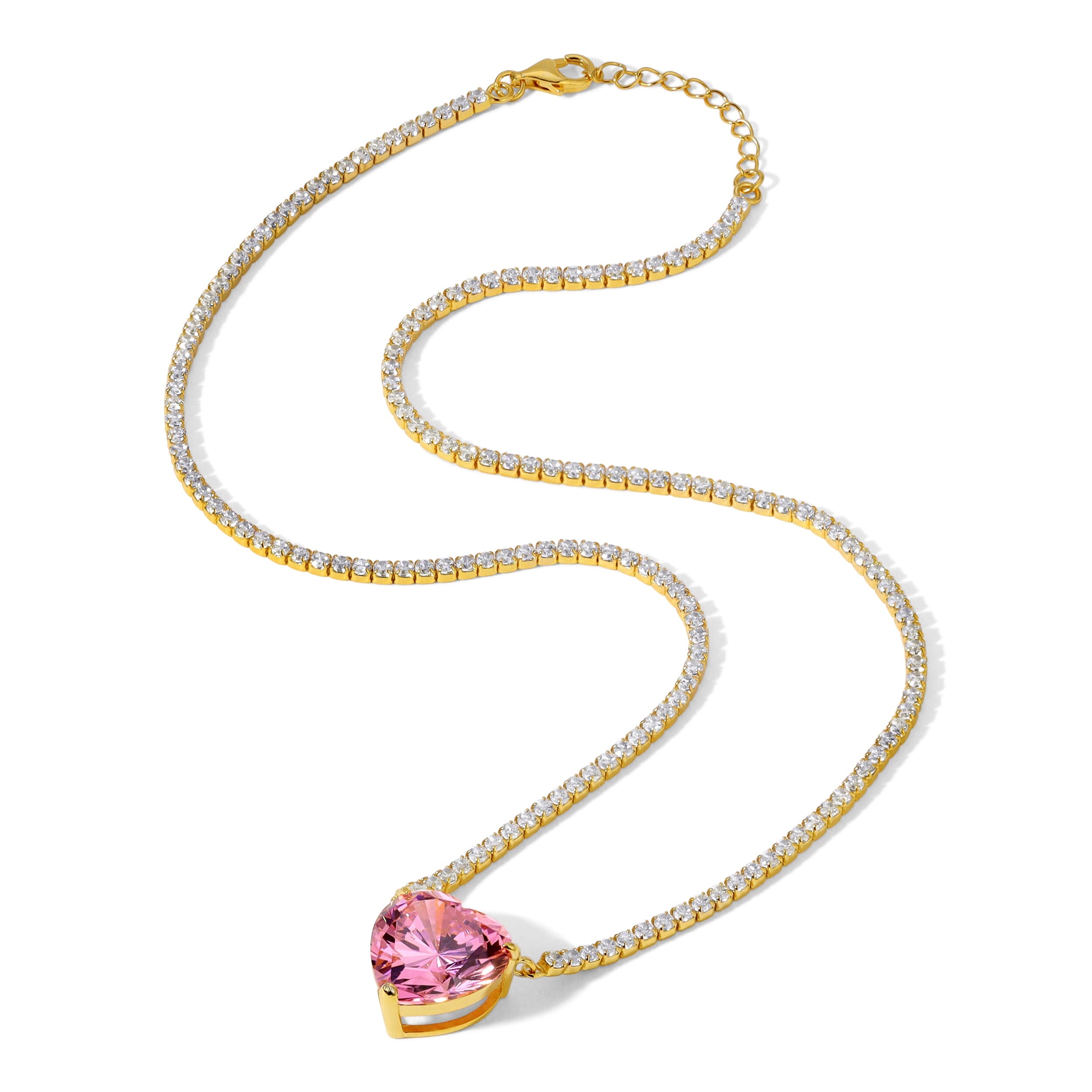 Hearts and Stones Tennis Necklace Necklace Bloo & Ro