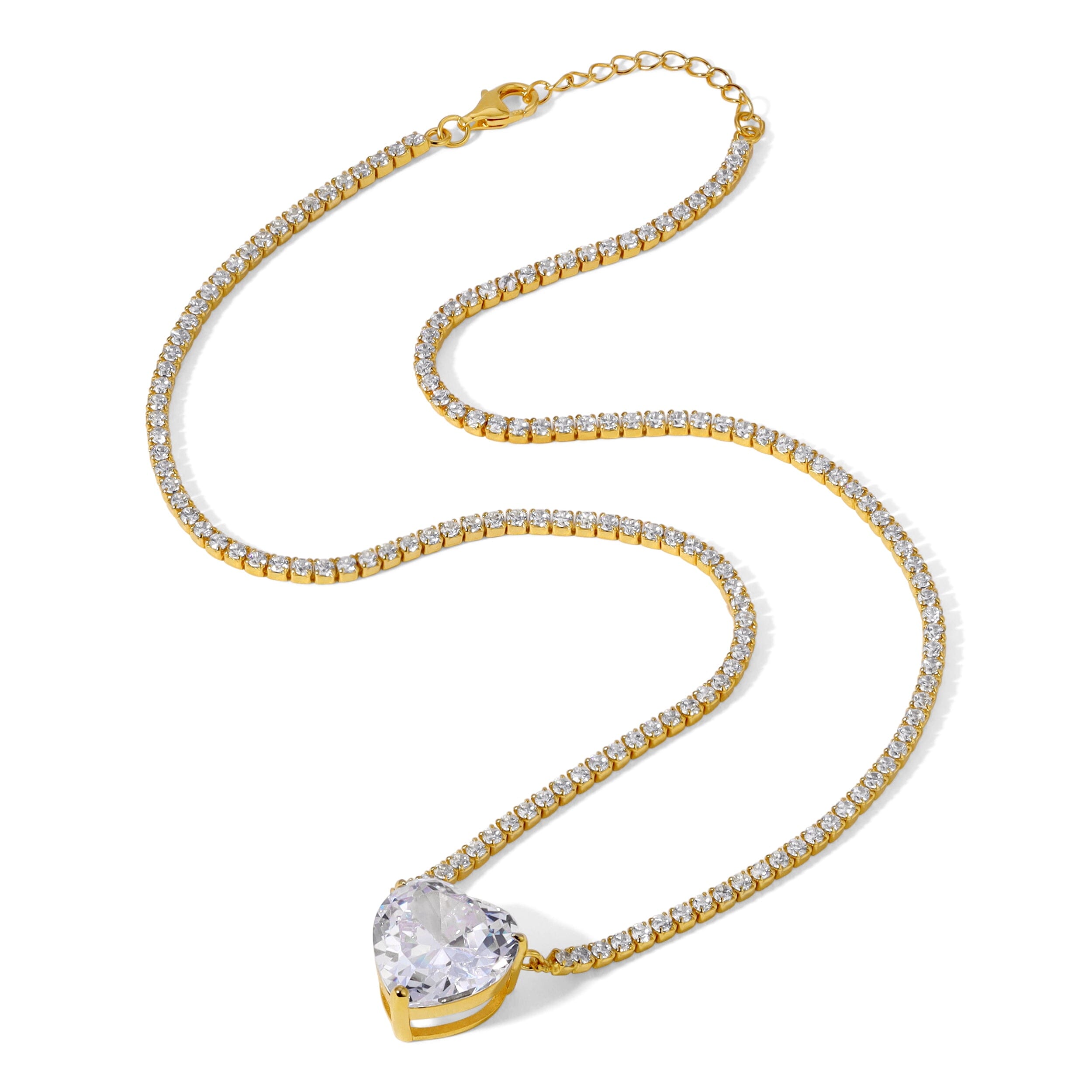 Hearts and Stones Tennis Necklace Necklace Bloo & Ro