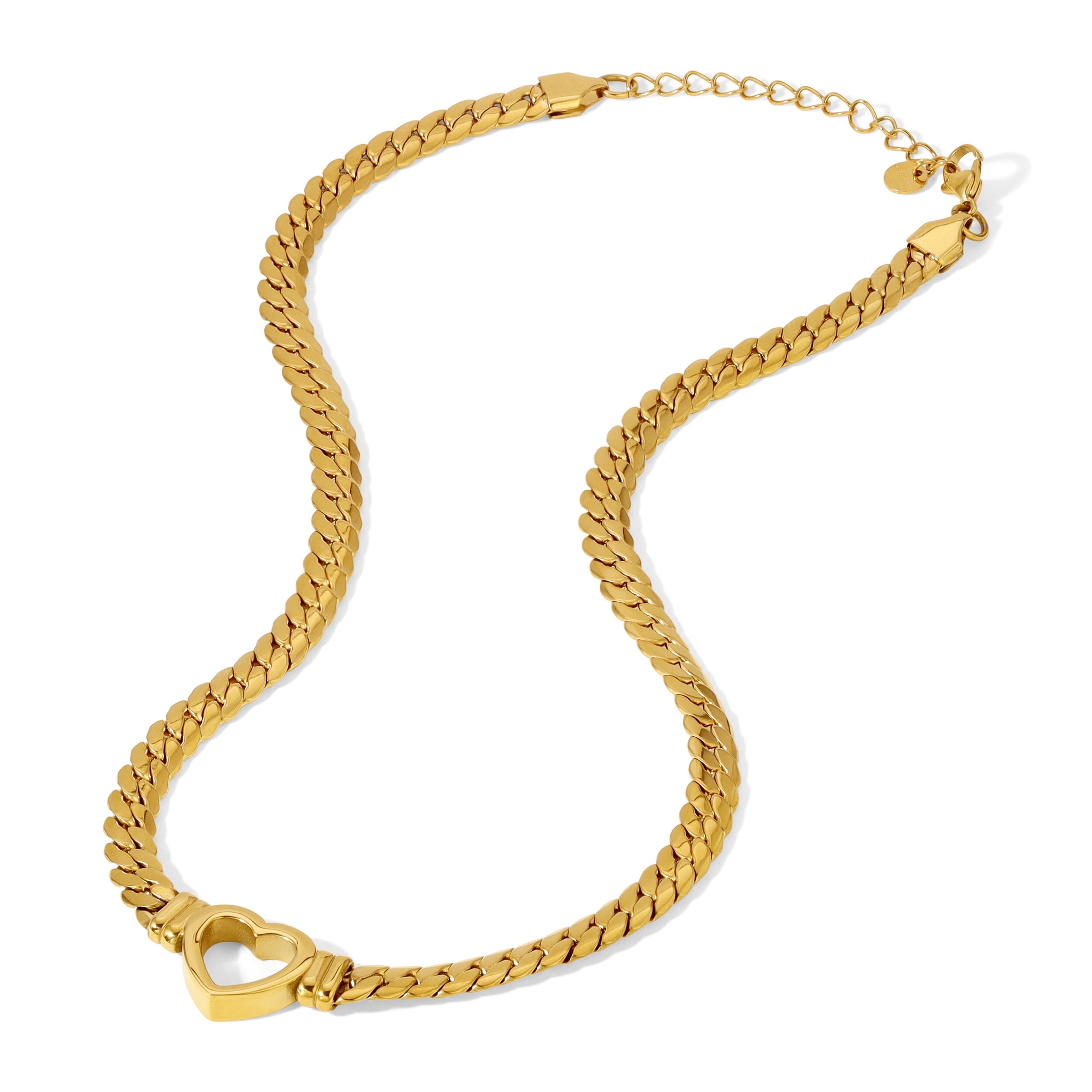 The "I Love You" Gold Collar Heart Necklace Necklace Bloo & Ro 