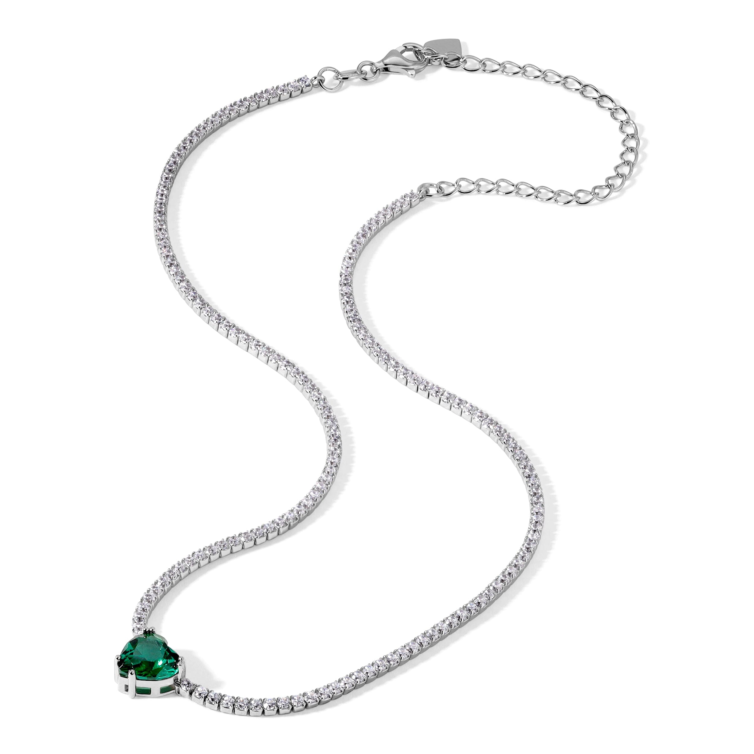 Envy Emerald Tennis Necklace Elegance Necklace Bloo & Ro 