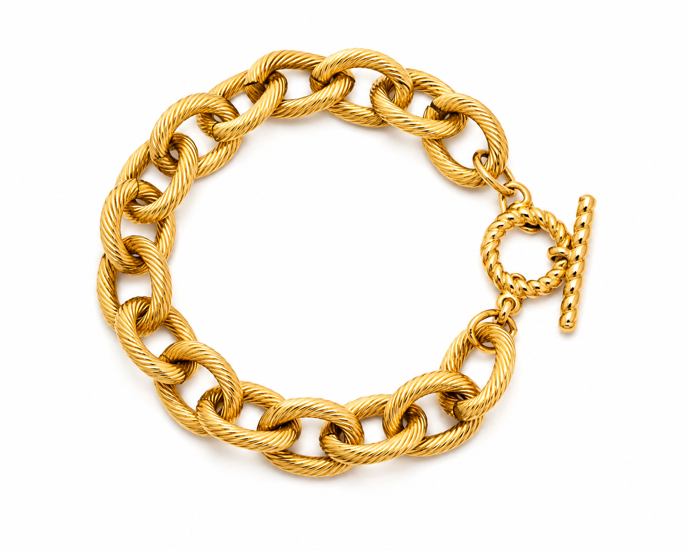 Sienna Textured Link Bracelet