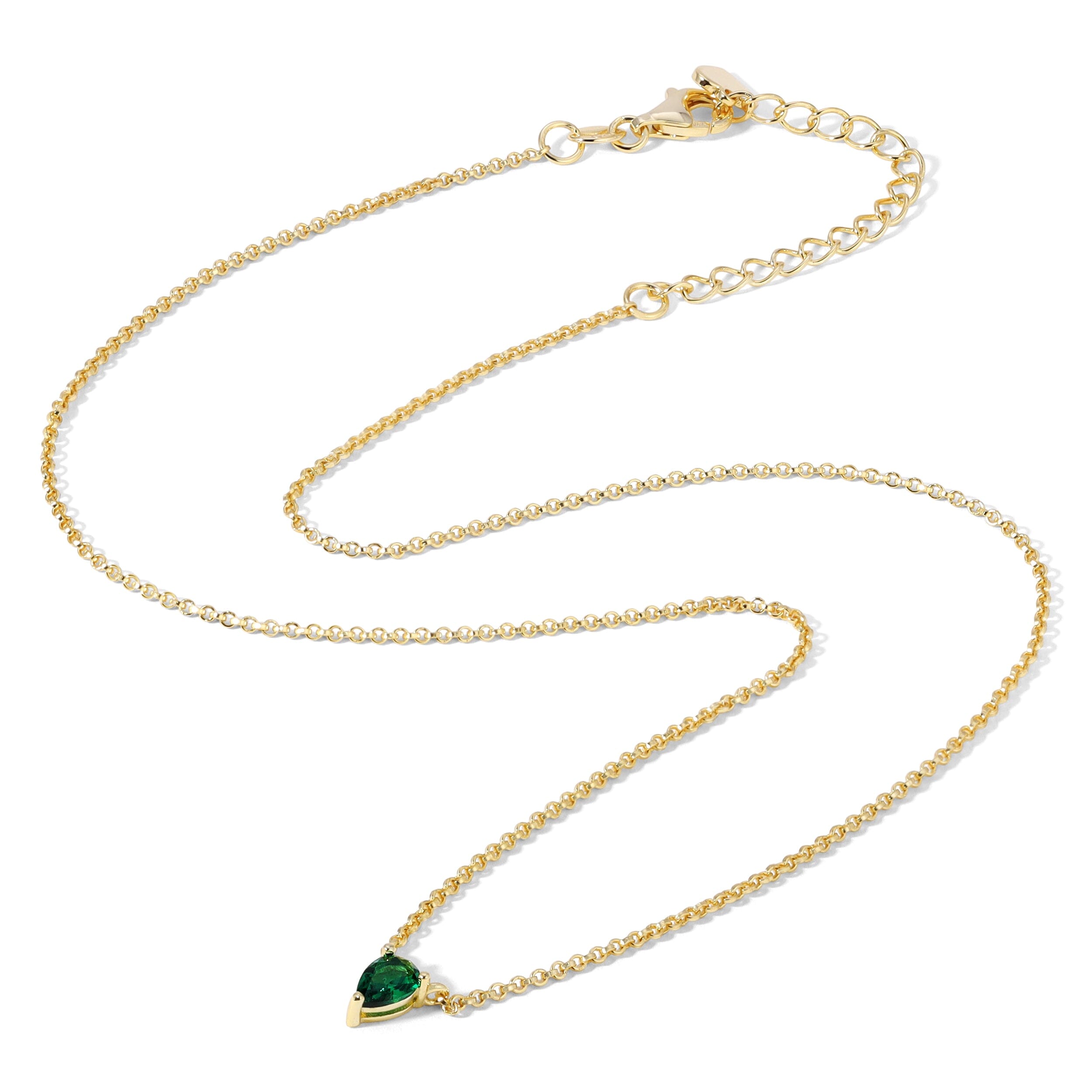 Envy Emerald Chain Necklace Necklace Bloo & Ro