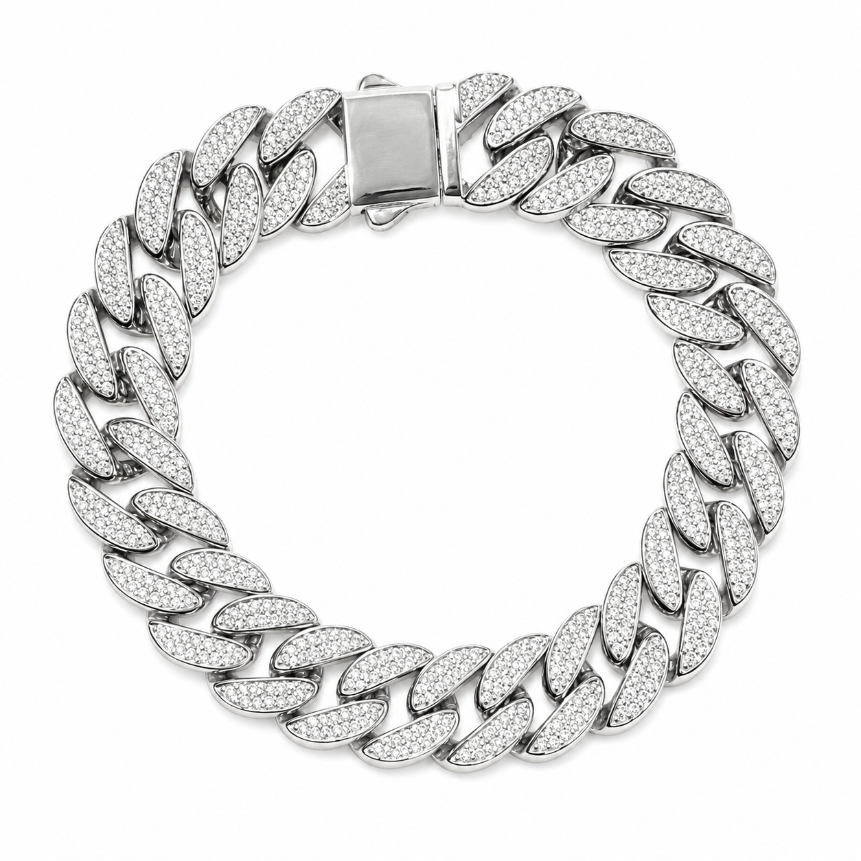 Iced Out Papi Thick Cuban Link Man Bracelet
