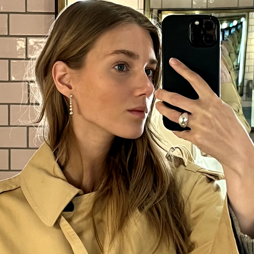 Gold Ball Drop Earrings