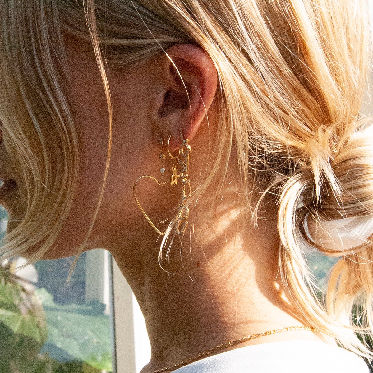 The "I LOVE YOU" Gold Earrings