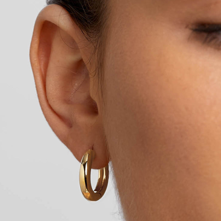 Gold Hoops 13mm