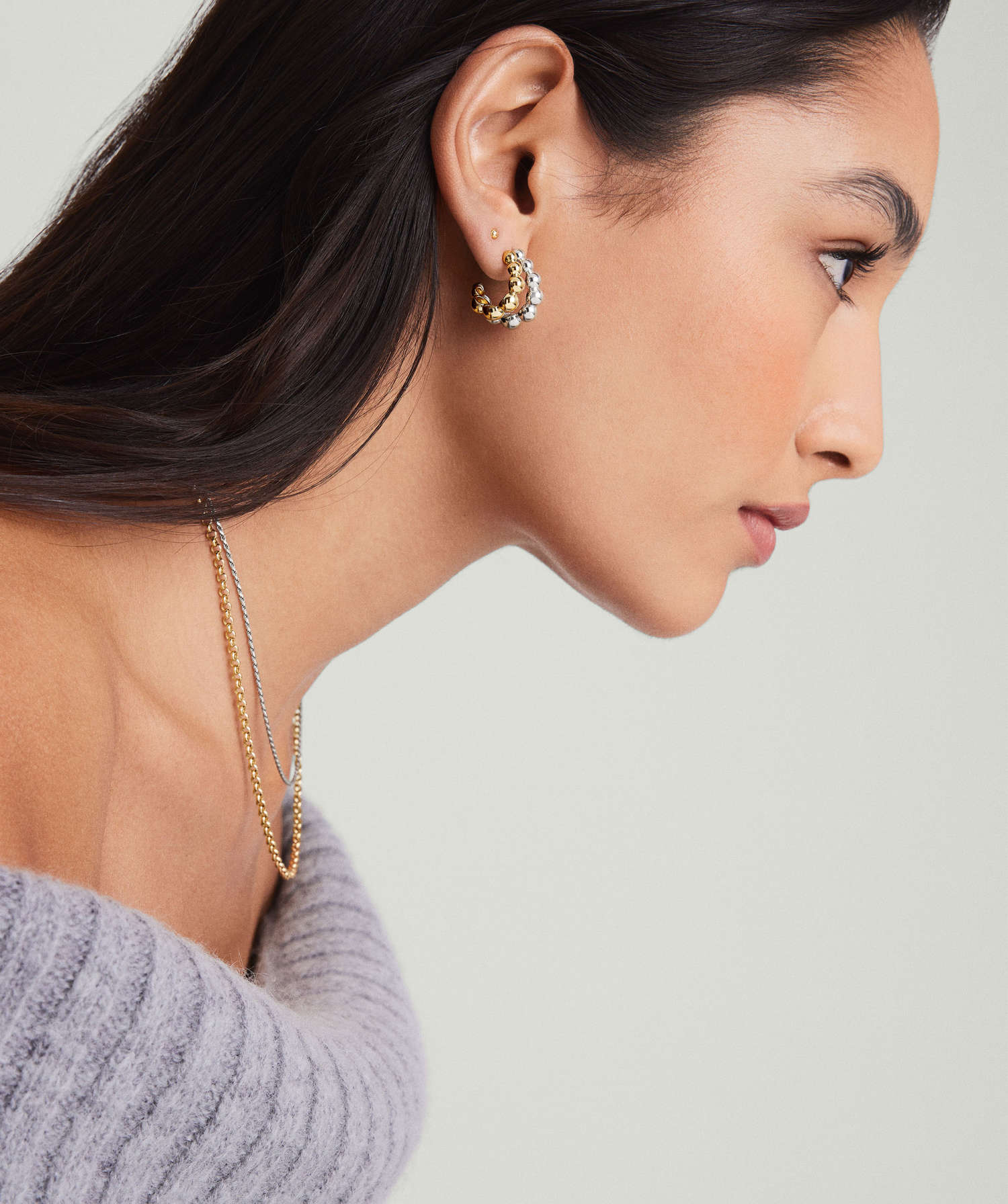 Double row, double the fun ball earrings