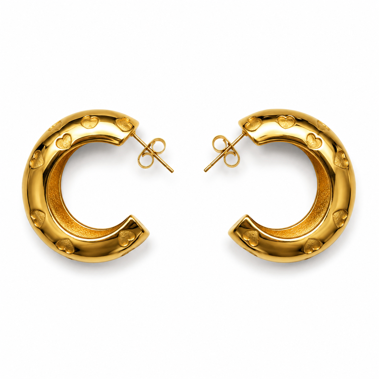 Ani Hearts Open Hoop Earrings