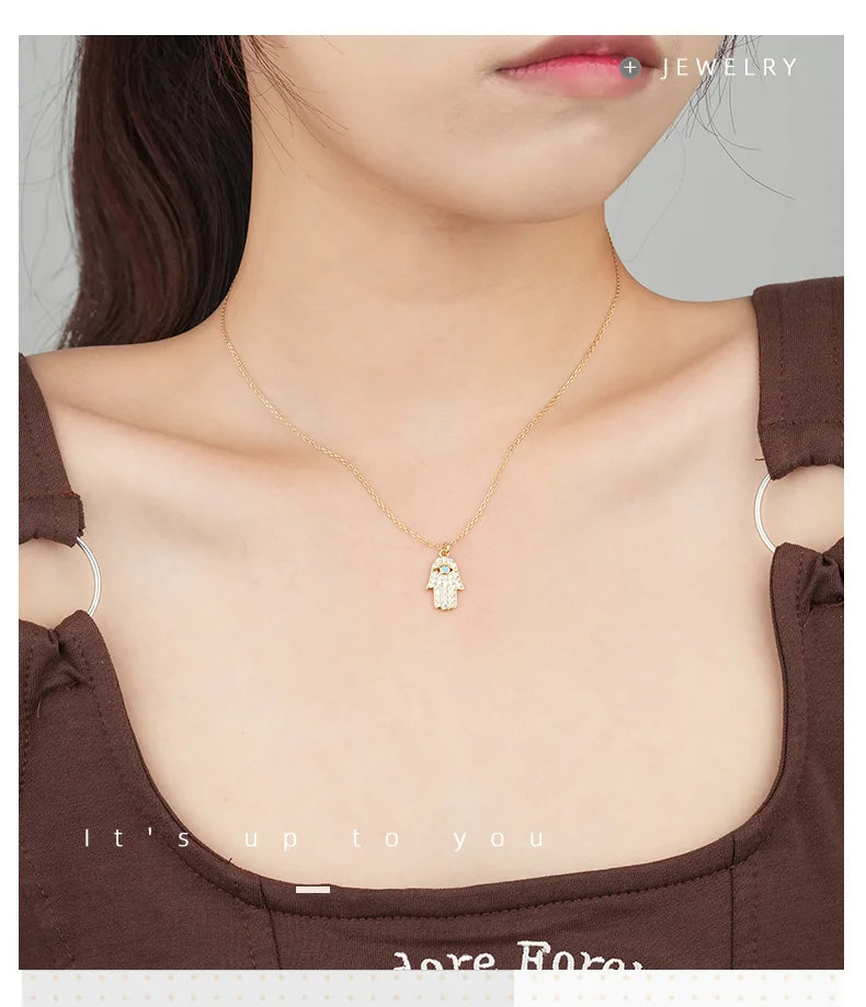 Turquoise Hamsa Hand Necklace