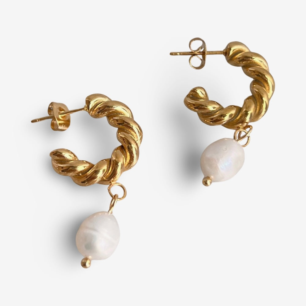 The Ever So Sexy Arc Peal and Gold Earrings