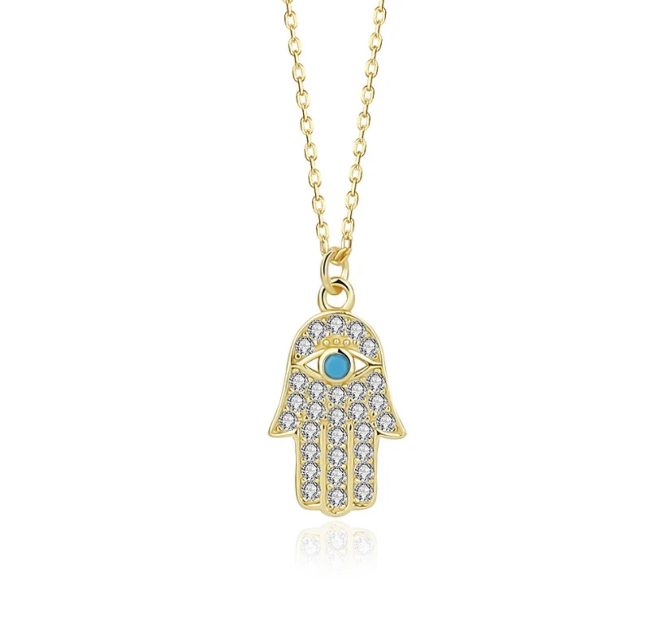 Turquoise Hamsa Hand Necklace