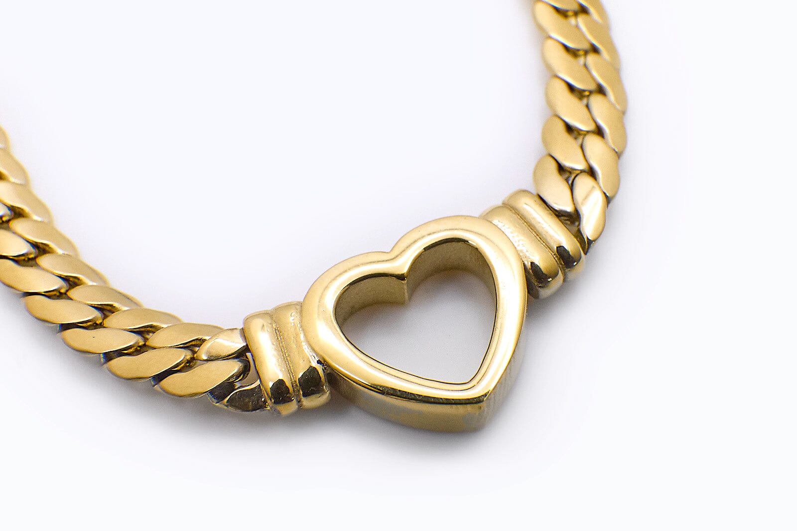 The "I Love You" Gold Collar Heart Necklace Necklace Bloo & Ro 