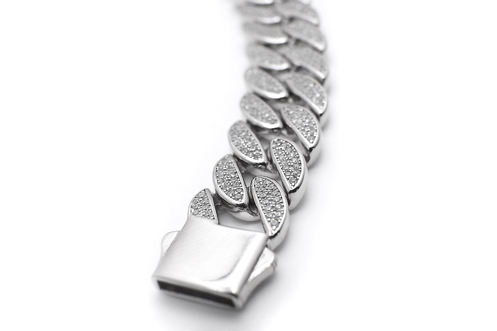 Iced Out Papi Thick Cuban Link Man Bracelet Bloo And Ro