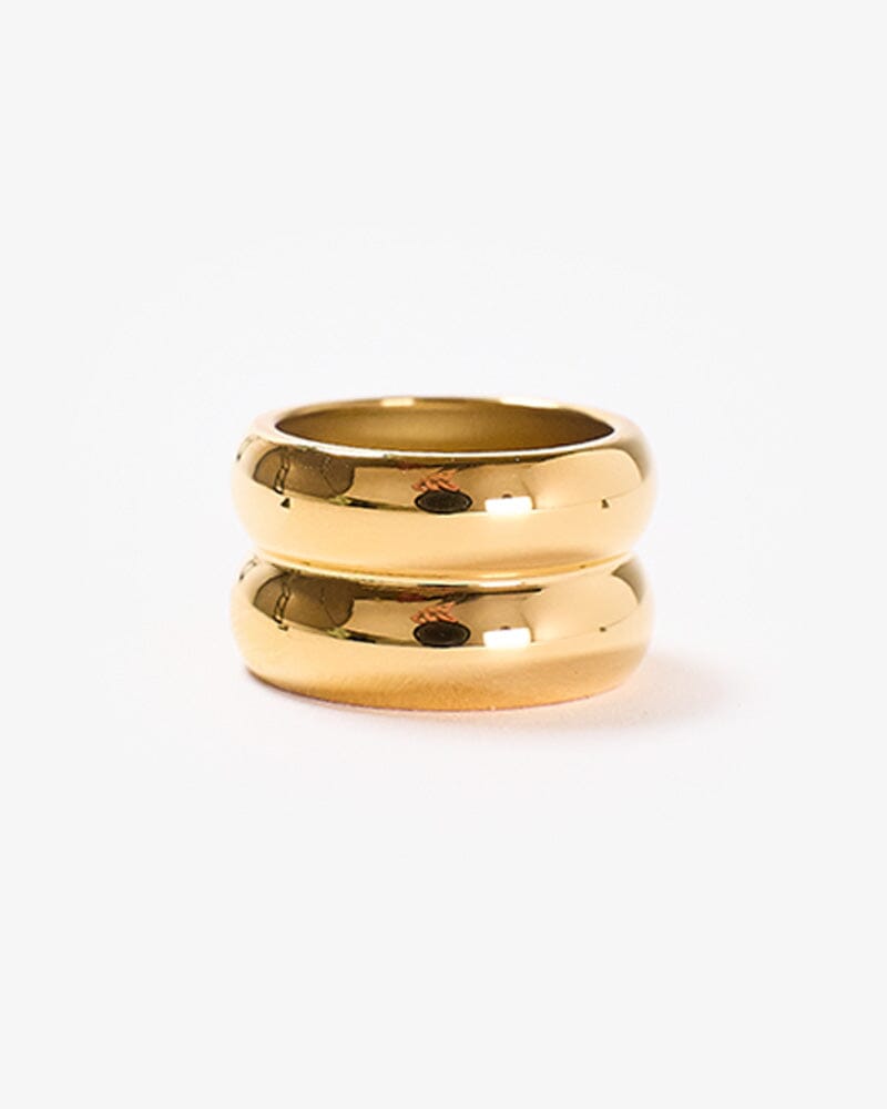 Double Donut Sweetness Gold Band Ring Ring Bloo & Ro