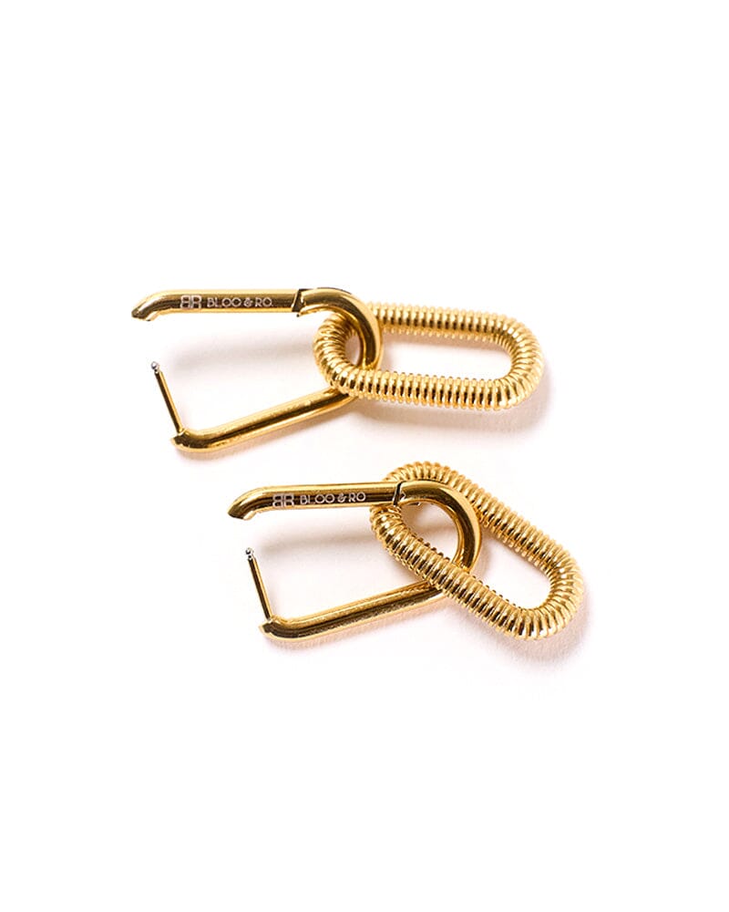 Boss Babe Gold Plated Chain Link Earrings Earrings Bloo & Ro