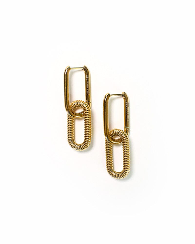 Boss Babe Gold Plated Chain Link Earrings Earrings Bloo & Ro