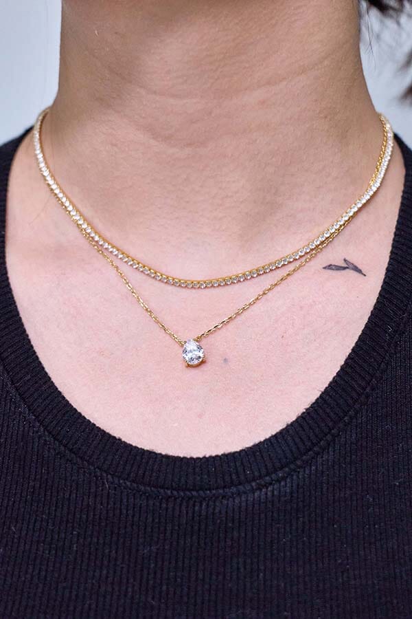 She So Fine Tennis Necklace Necklace Bloo & Ro