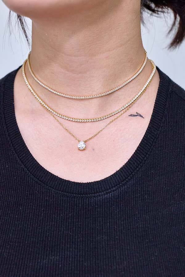 She So Fine Tennis Necklace Necklace Bloo & Ro