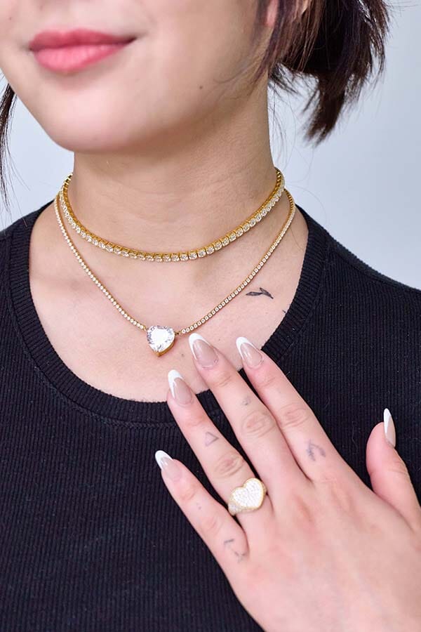 Hello Gorgeous Tennis Necklace Necklace Bloo & Ro