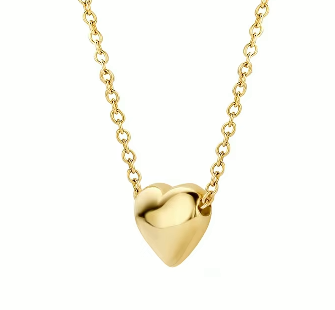 Small Heart on Gold  Chain Necklace