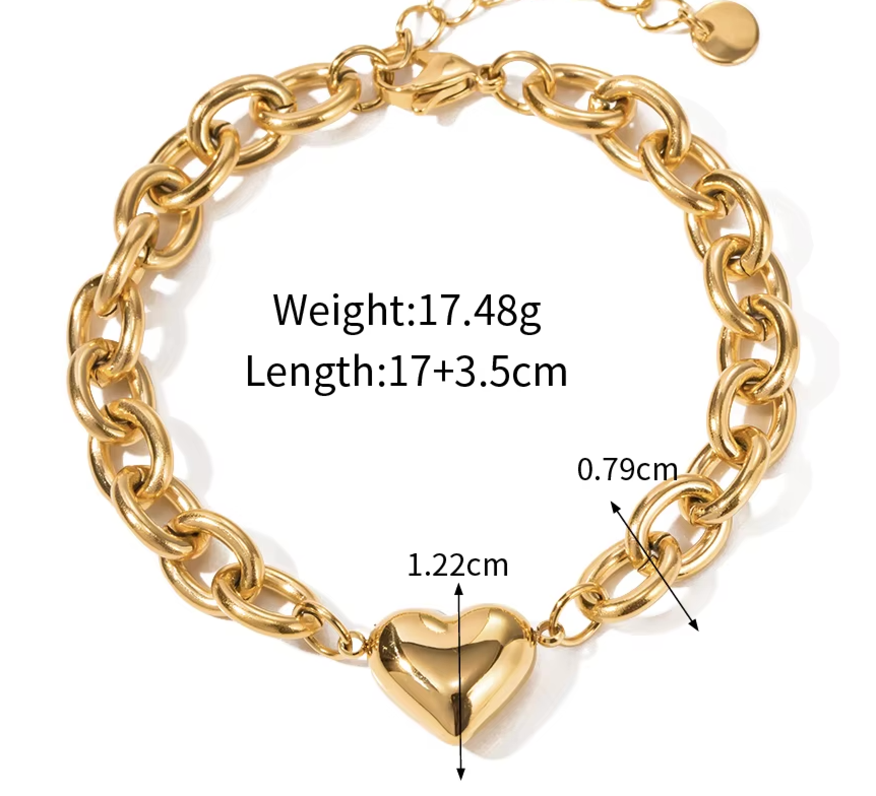 Puffy Heart  Love Bracelet