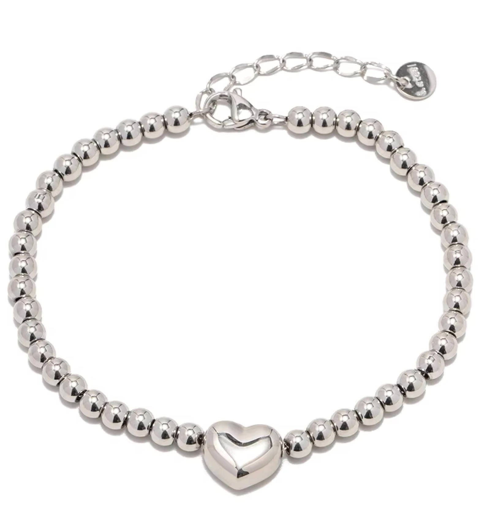 Puffy Heart Love Beaded Bracelet
