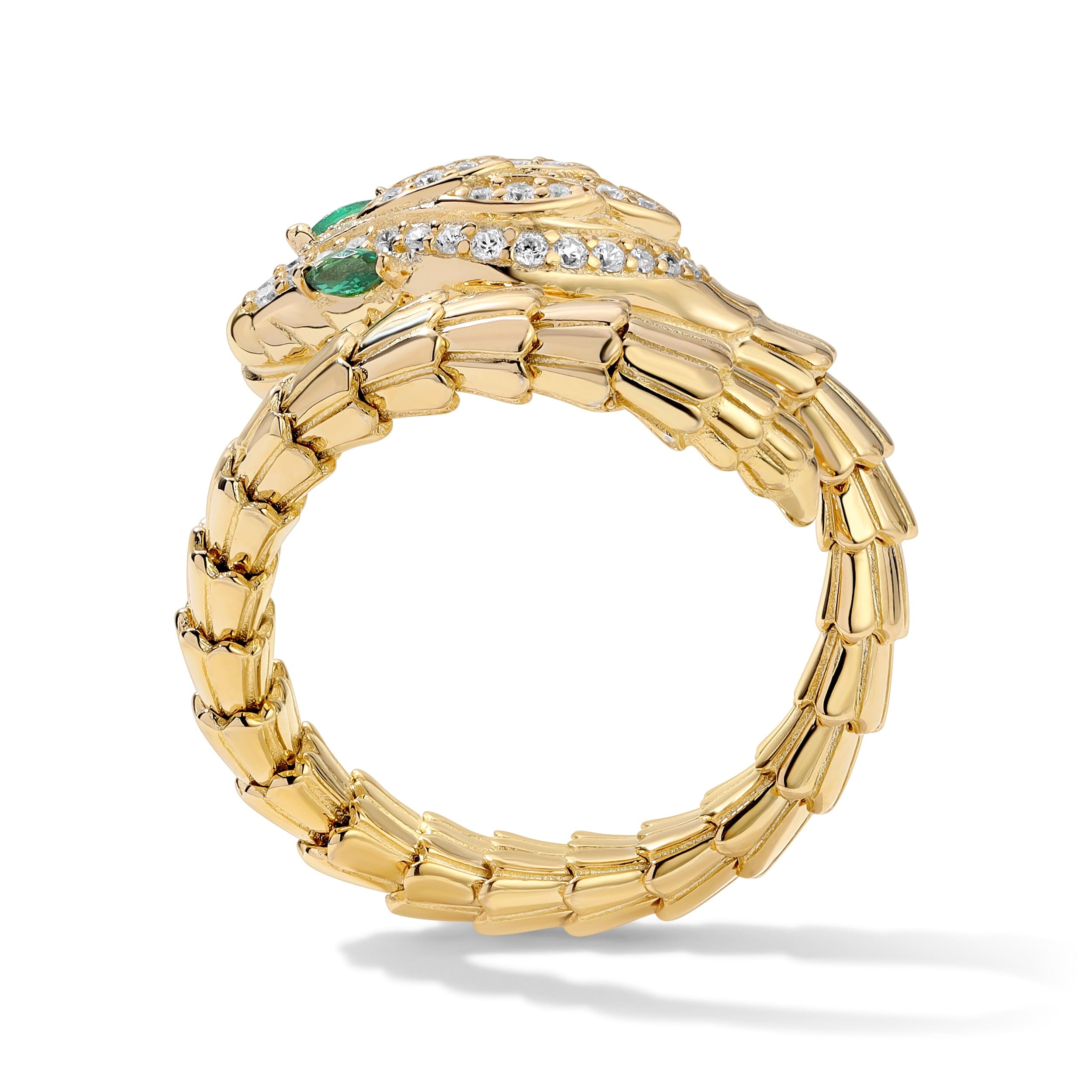 Love Bites Serpent Gold & Emerald Ring Ring Bloo & Ro