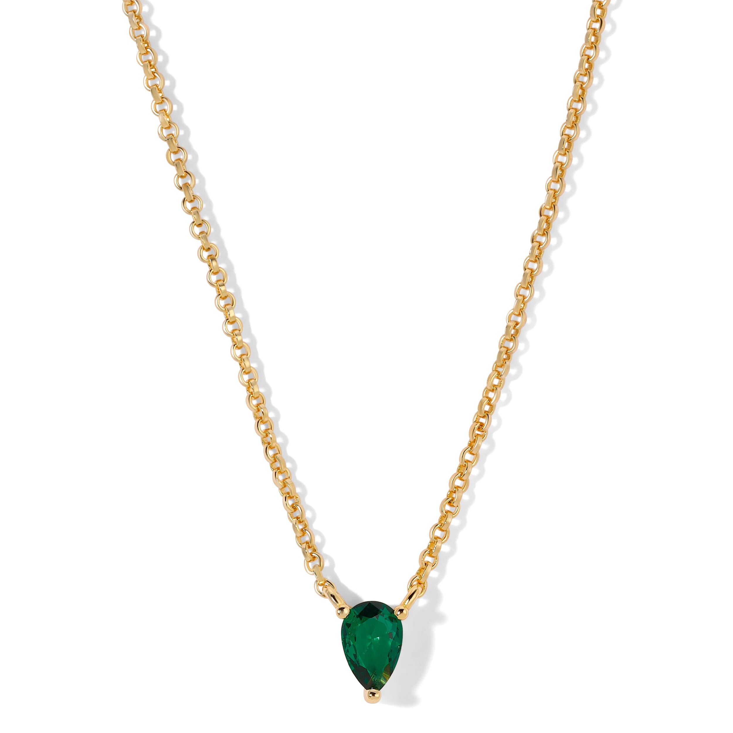 Envy Emerald Chain Necklace Necklace Bloo & Ro 