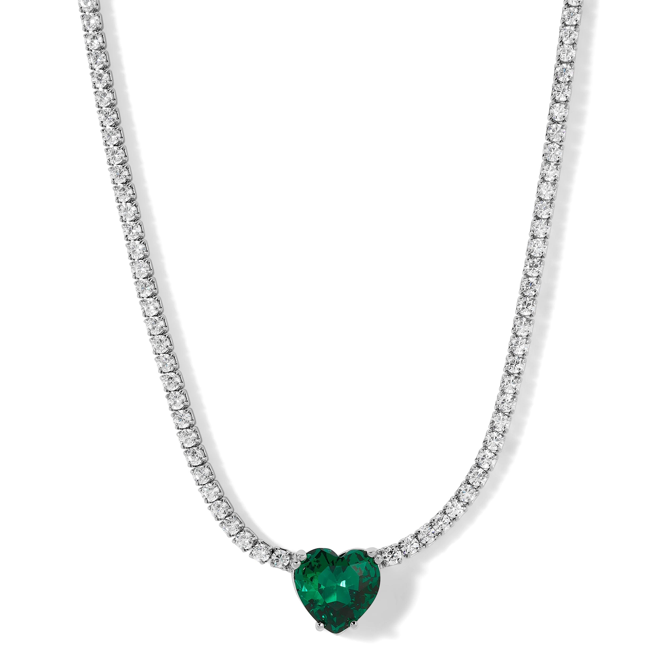 Envy Emerald Tennis Necklace Elegance Necklace Bloo & Ro 