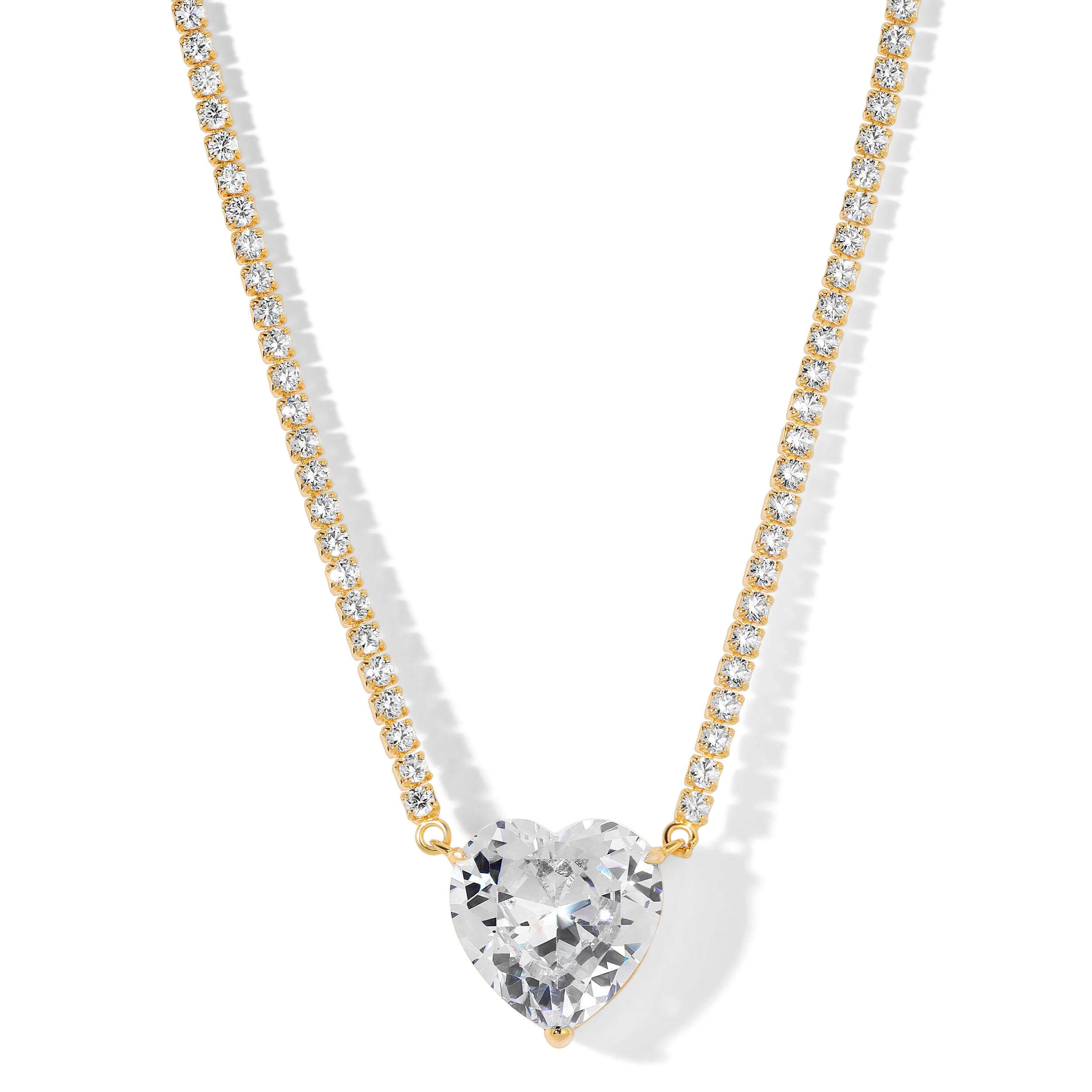 Hearts and Stones Tennis Necklace Necklace Bloo & Ro