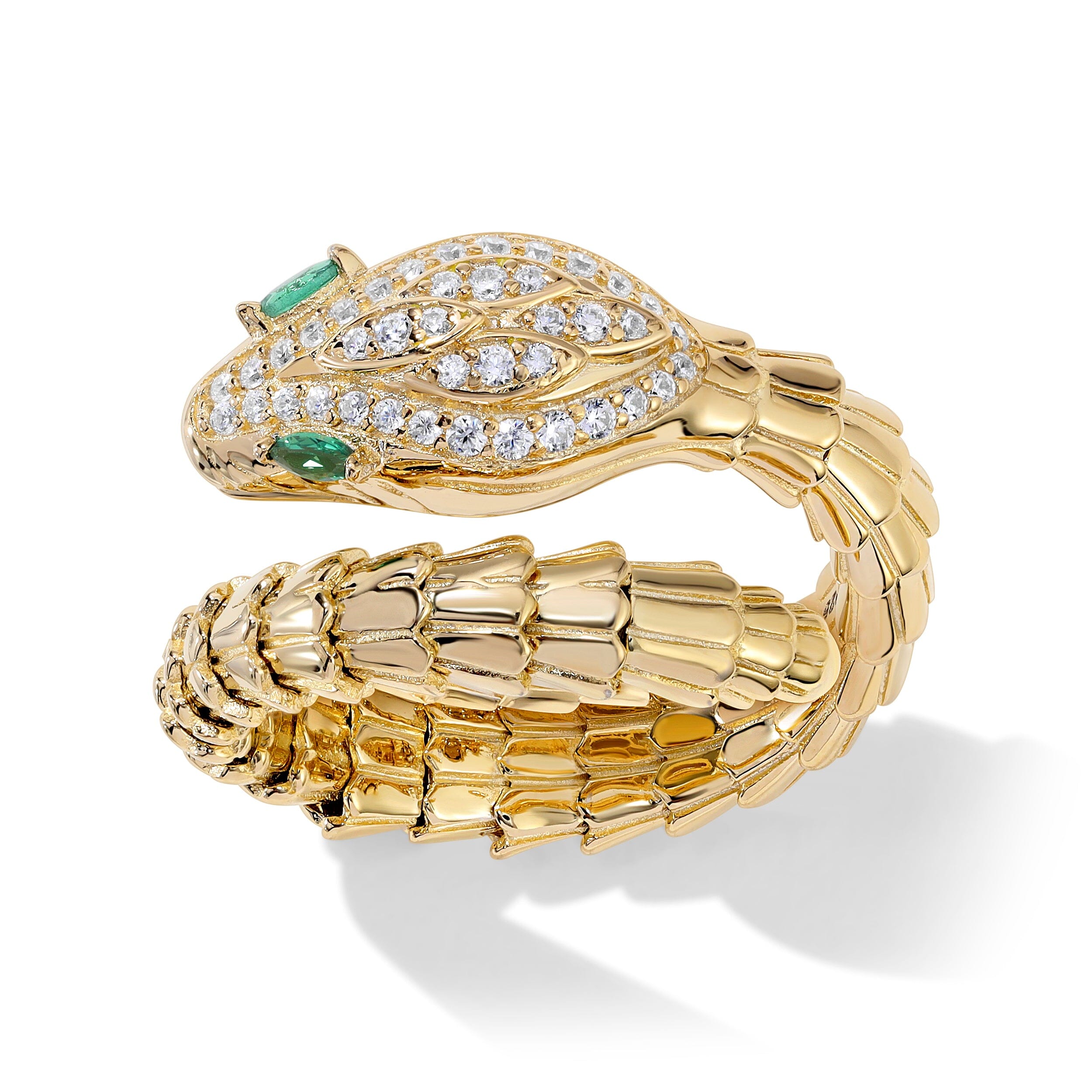 Love Bites Serpent Gold & Emerald Ring Ring Bloo & Ro