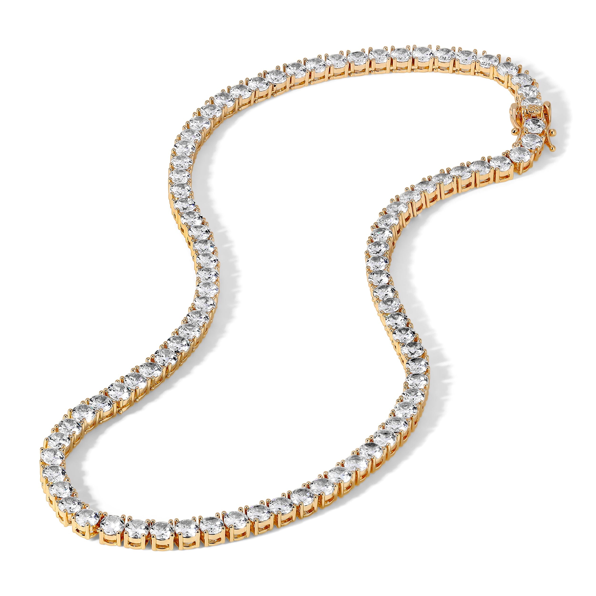 "I Can't Believe They're Not Real Diamonds" Tennis Necklace 20", 4.0mm White CZ Necklace Bloo & Ro 