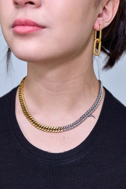 Boss Babe Gold Plated Chain Link Earrings Earrings Bloo & Ro