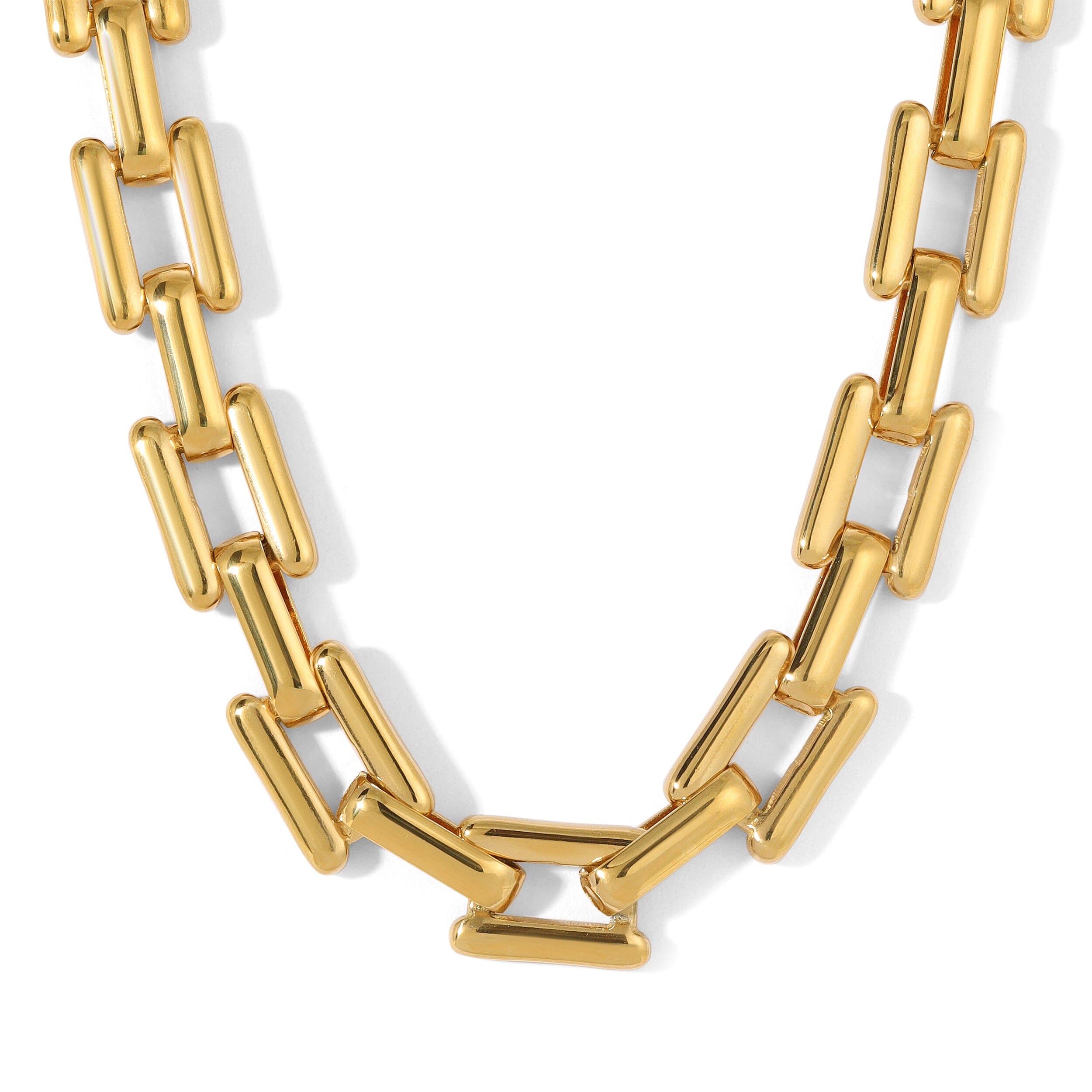 Sexy Babe Cuban Link Chain Gold Necklace Necklace Bloo And Ro