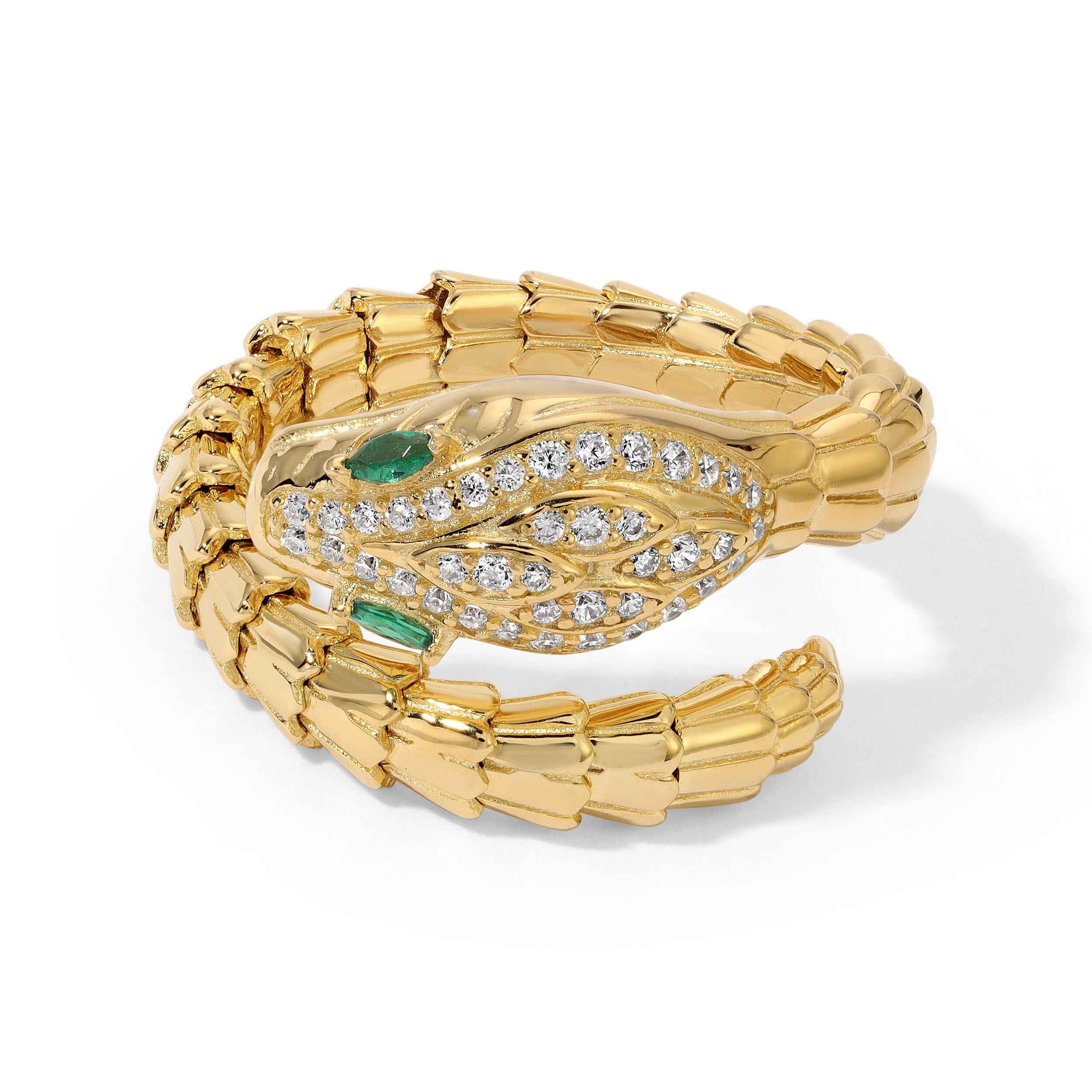 Love Bites Serpent Gold & Emerald Ring Ring Bloo & Ro