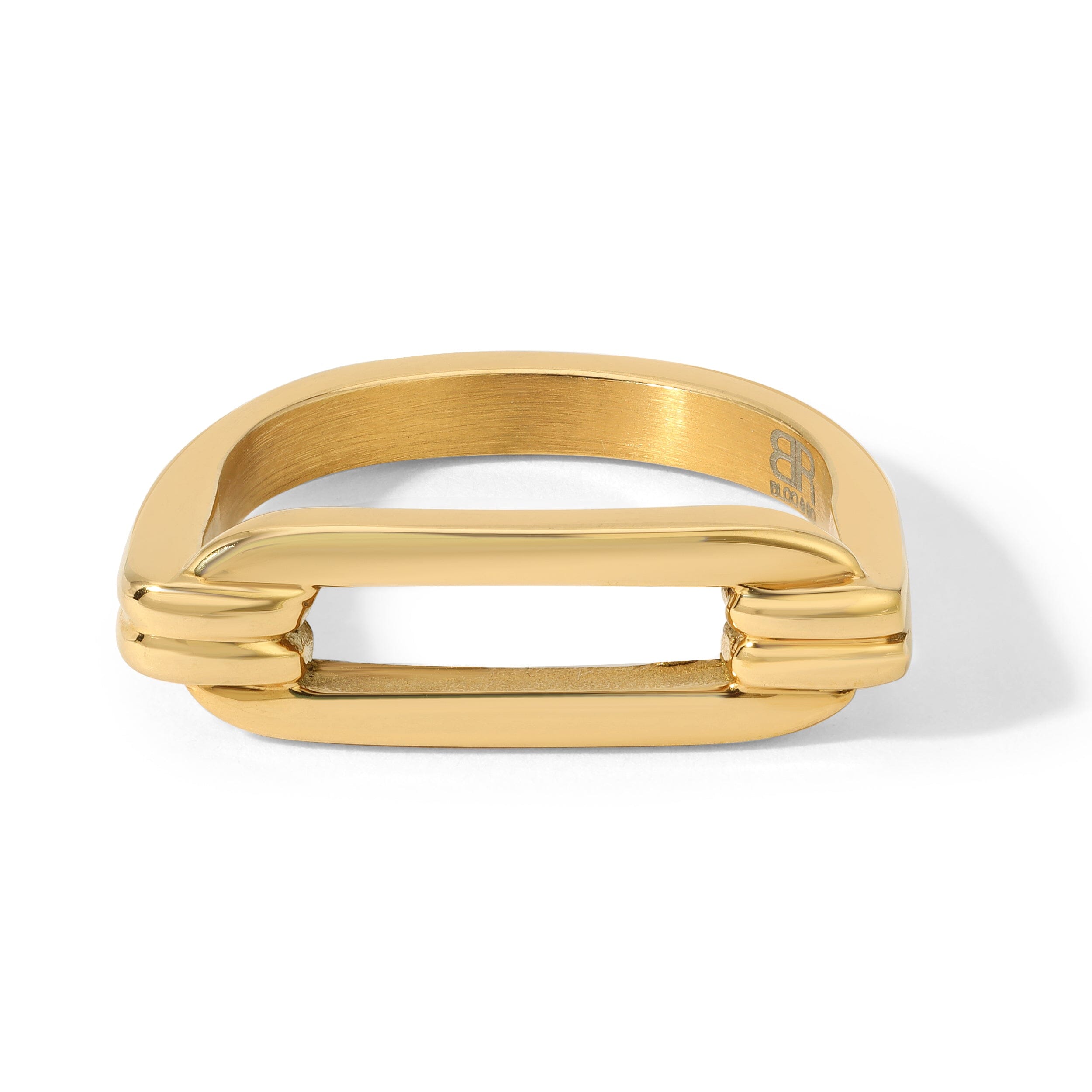 Brass Knucks Geometric Link Ring Ring Bloo & Ro