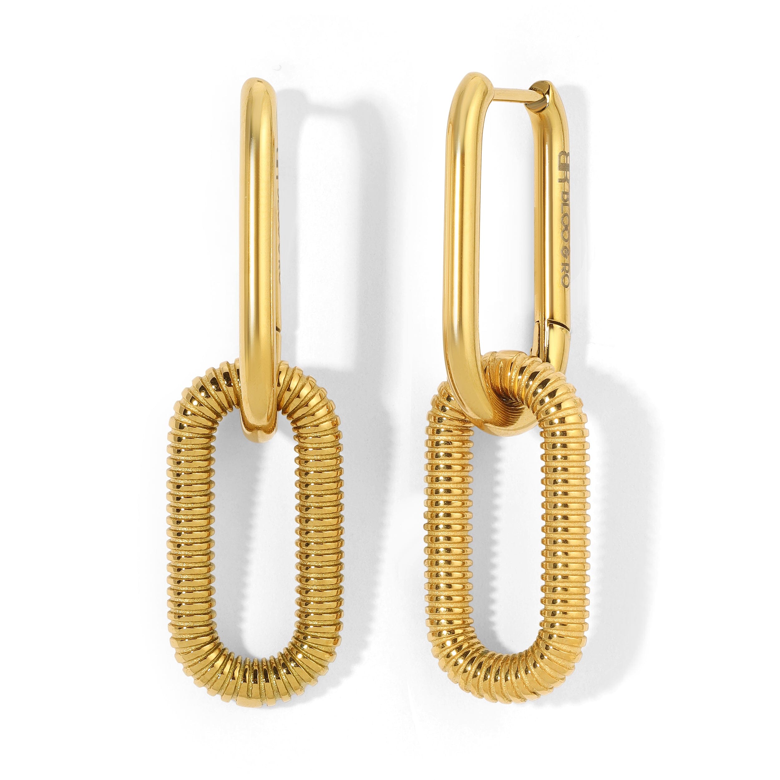 Boss Babe Gold Plated Chain Link Earrings Earrings Bloo & Ro 