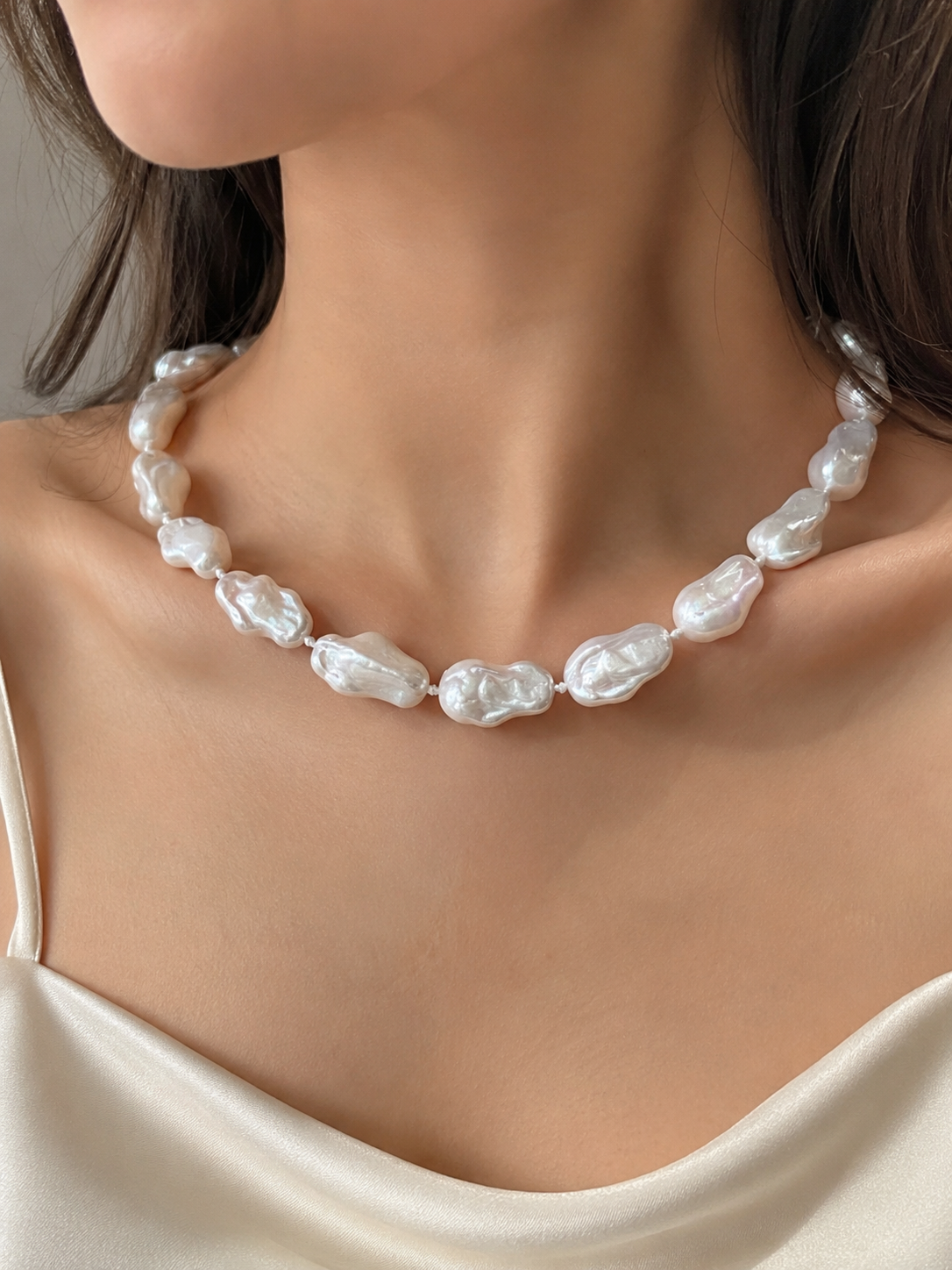 Baroque Pearl Statement Necklace