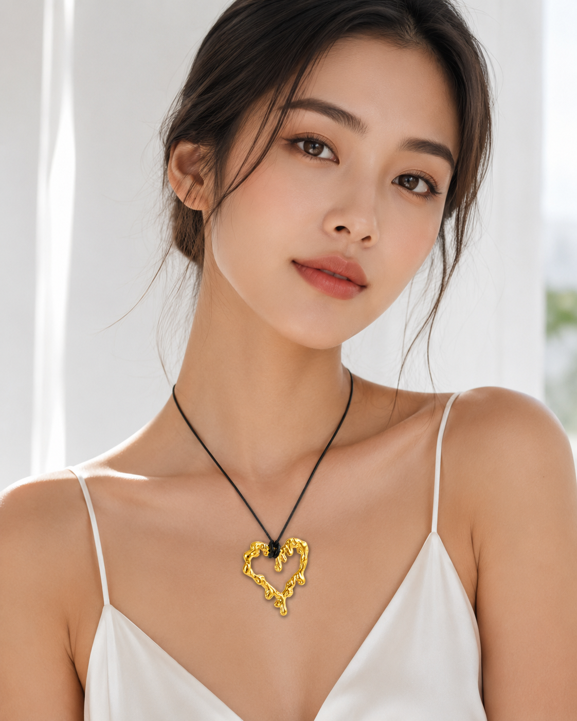 Lidia Molten Heart Necklace