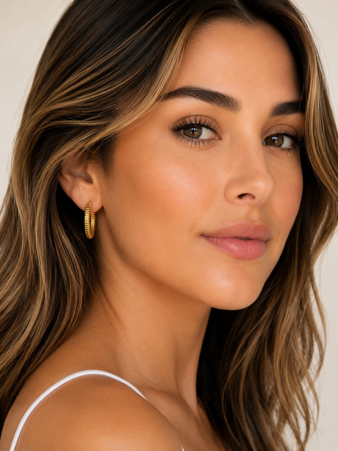 Sam Textured Hoop EarringsGold Hoops