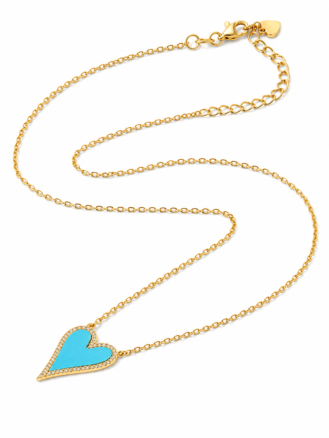 The Celeste Turquoise Heart Necklace