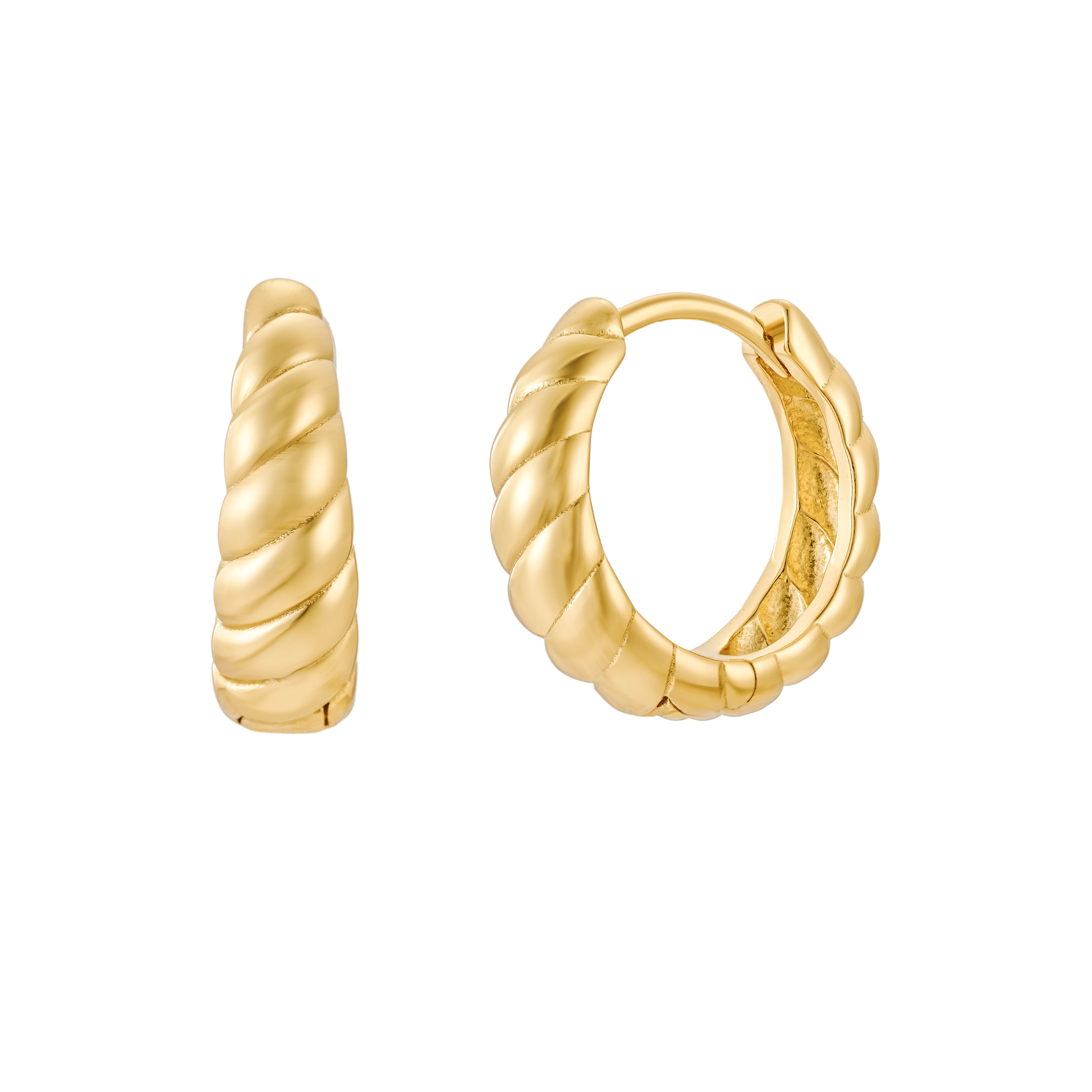 Classy Gold Hoops Small with Design