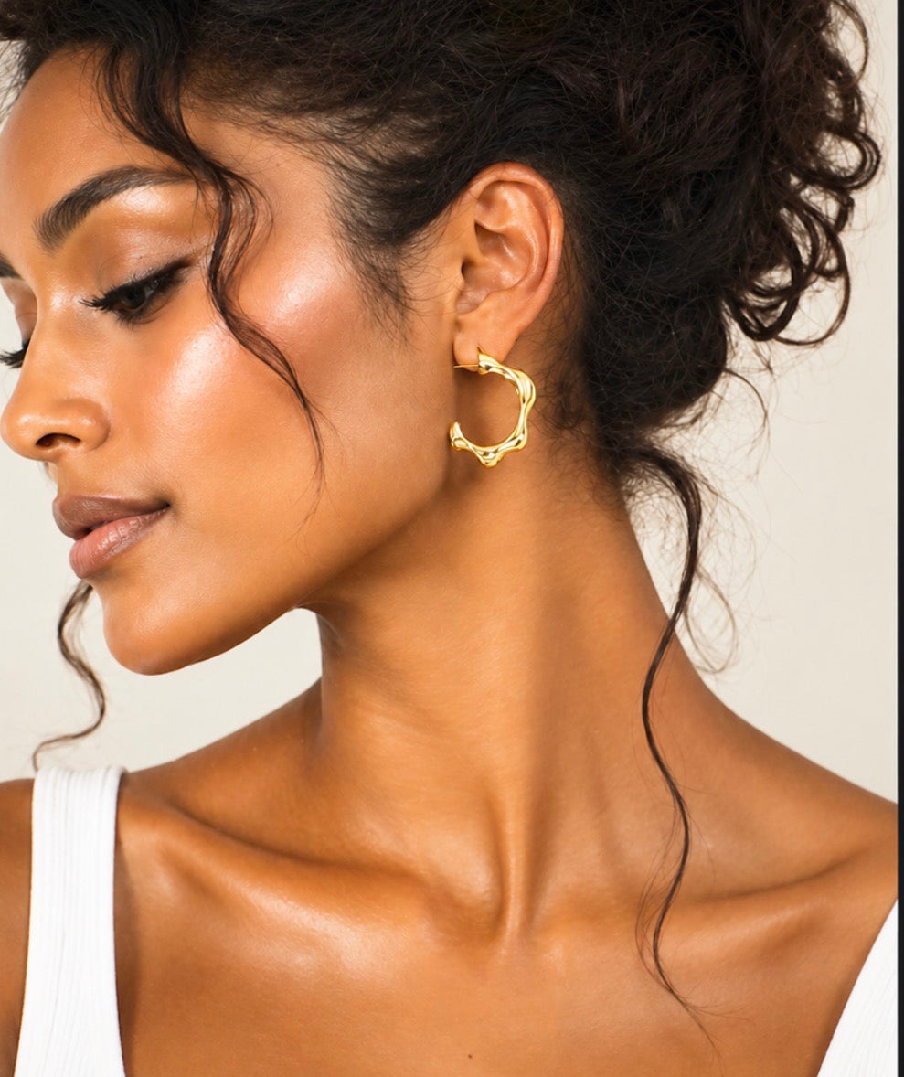 Denise Opened Hoop Earrings