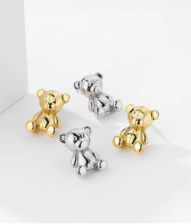 Assorted teddy bear rings in various colors
