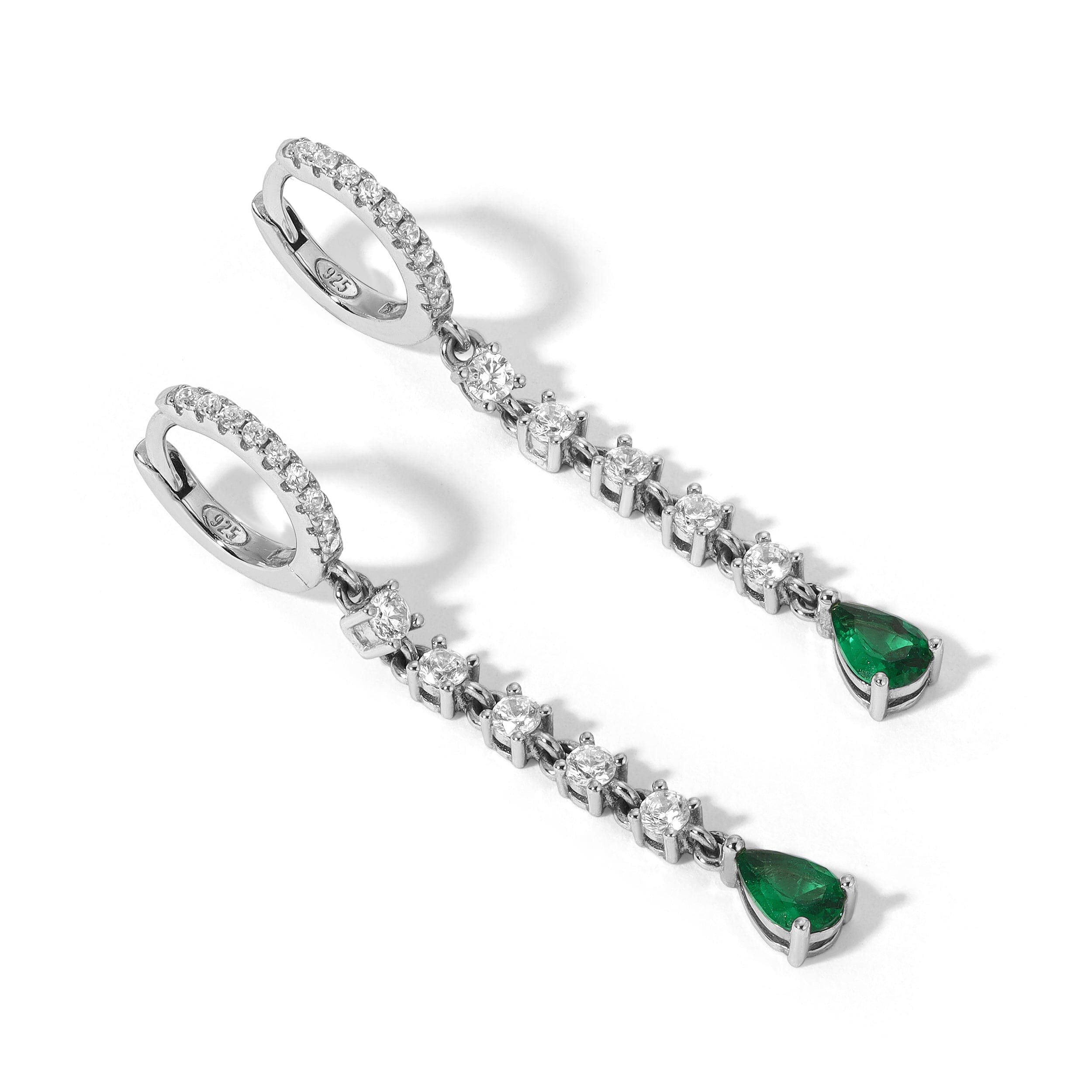 Simulated on sale emerald earrings