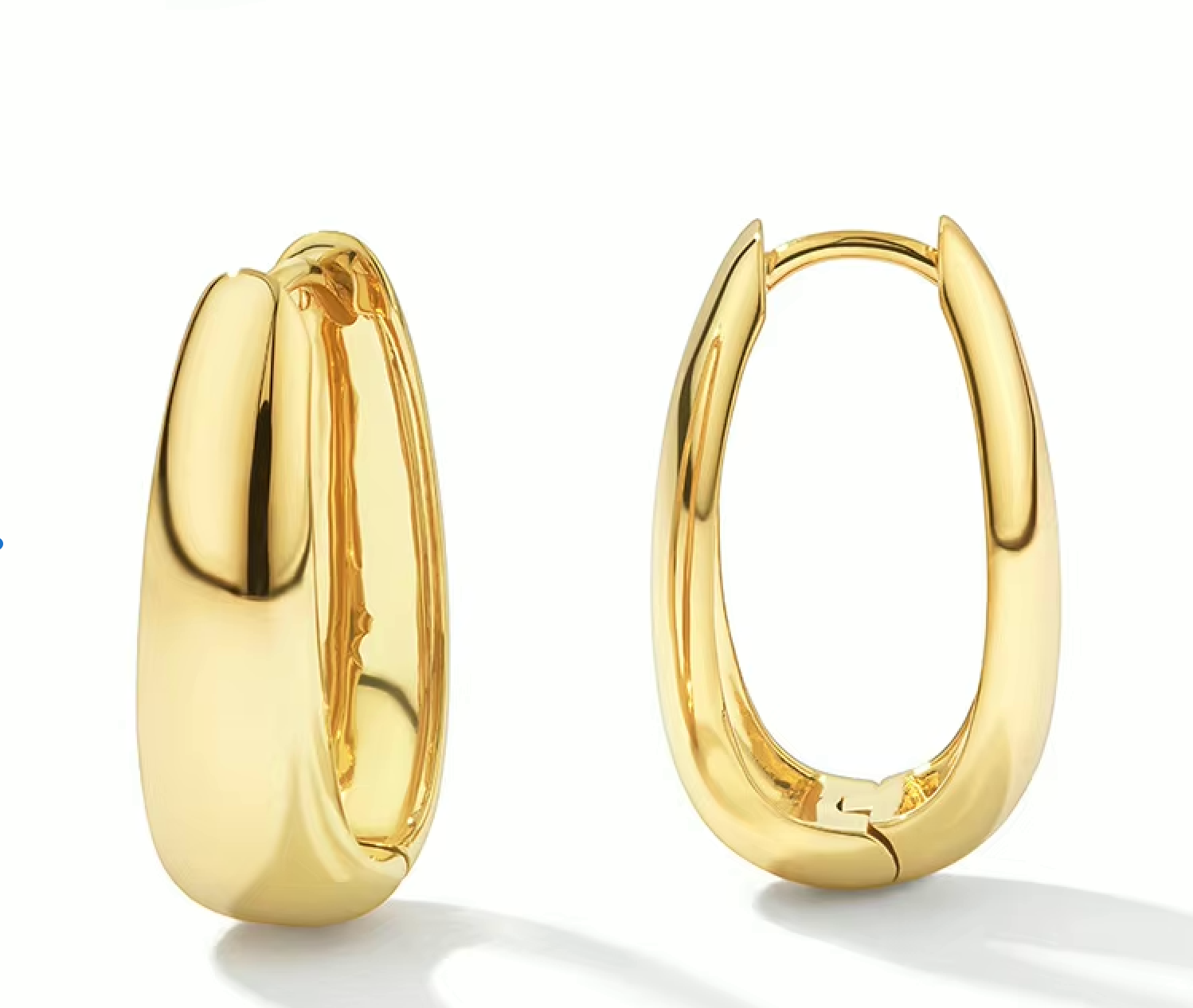 Sally Sterling Silver Gold Dome Chunky Hoop Earrings with 18K Gold Plating by Bloo & Ro